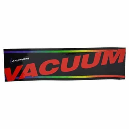 8423-2 J.E. Adams Vacuum Dome Decal