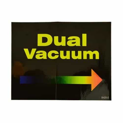 8425-2 J.E. Adams Dual Vacuum Decal