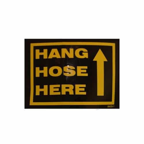8429-1 J.E. Adams Hang Hose Here Sticker