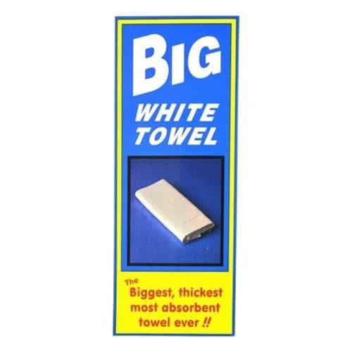 DEDSBWT Quick Dry 3-Column Big White Towel Decal
