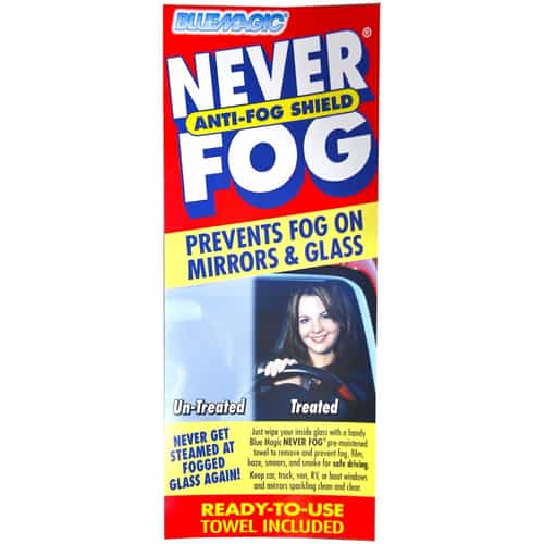 DS1128 Blue Magic Never Fog Wipes Decal - 4" x 10"