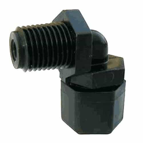 Parker P4ME4 Fast-Tite Compression-Style Plastic Male 90-Degree Elbow
