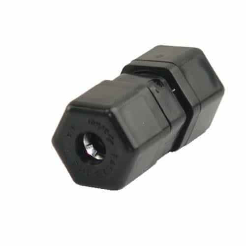 Parker P6UC6 Fast-Tite Compression-Style Plastic Union Connector, 3/8 T X 3/8 T