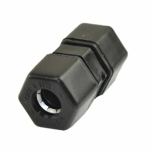 Parker P8UC8 Fast-Tite Compression-Style Plastic Union Connector, 1/2 T X 1/2 T