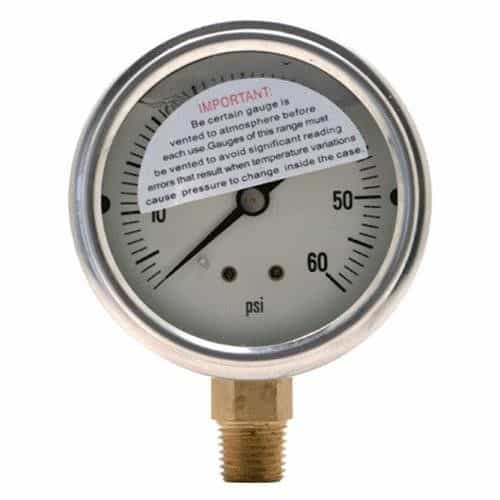 OCI Instruments 3034L 60L Liquid-Filled Pressure Gauge