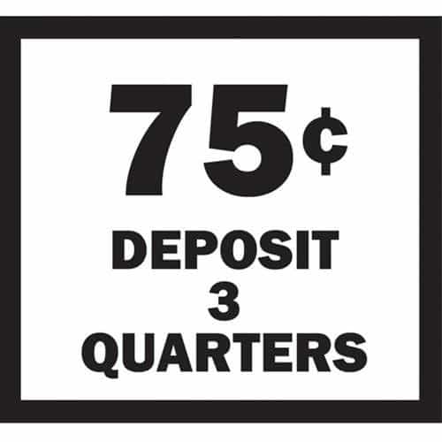 15115 Deposit 75 Cents Black and White Decal