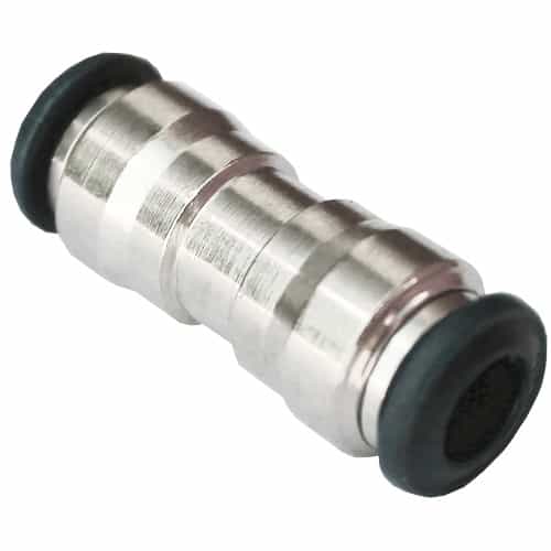 Nickel Plated Push-In Union Connector, 1/4 Tube