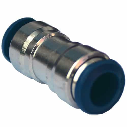 Nickel Plated Push-In Union Connector, 3/8 Tube
