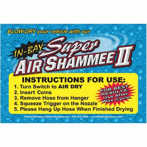 INBAYSIGNSS2 Diskin Air Shammee II Instruction Sign