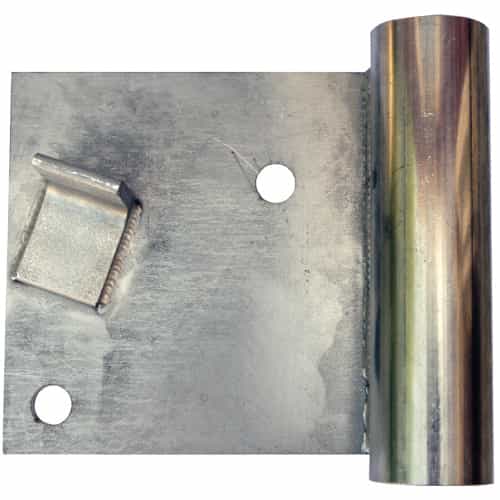 Swivel bracket weldment for car wash booms. Handles overload capacity for more than one boom.