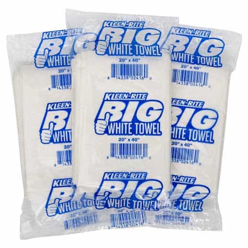 Big White Wrapped Towels