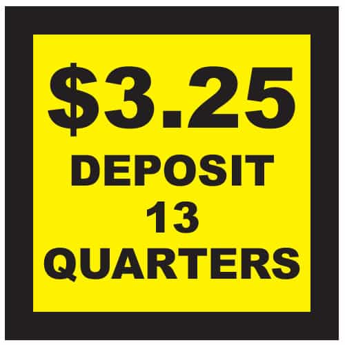15259 Deposit 13 Quarters Decal