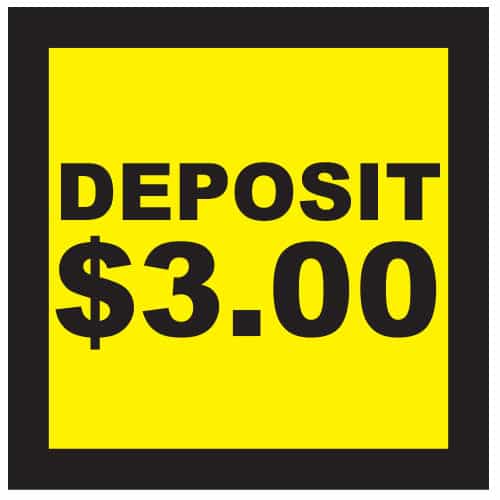 CB0440-12 Deposit 3 Dollars Sticker