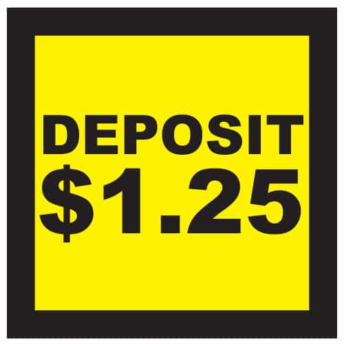 CB0440-5 Deposit 1 Dollar and 25 Cents Decal