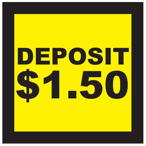 CB0440-6 Deposit 1 Dollar and 50 Cents Decal
