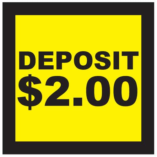 CB0440-8 Deposit 2 Dollars Sticker