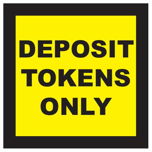 15244 Deposit Tokens Only Decal