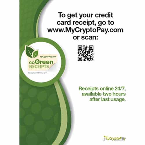 Go Green CryptoPay Instructional Sign