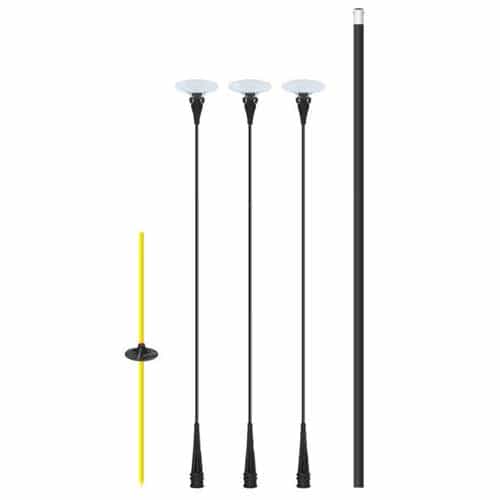 Ground Spike, 3 Stems, and Cluster Pole