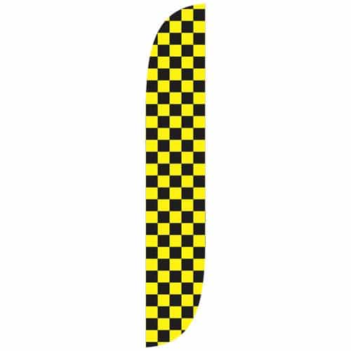 12' Black and Yellow Checkered Flag