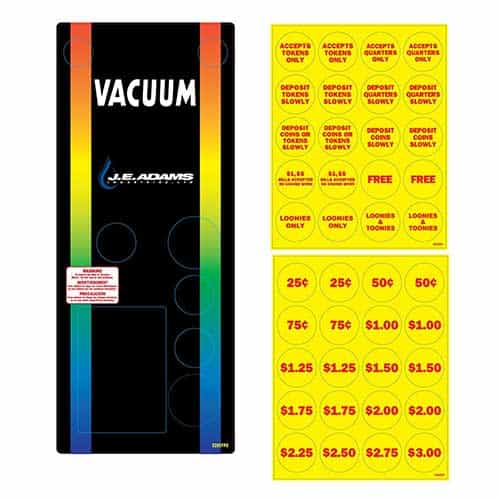 8960FPD J.E. Adams Dual Vacuum Decals - New Style Faceplate