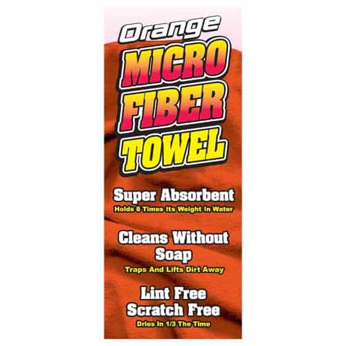 Orange Microfiber Towel Overlay