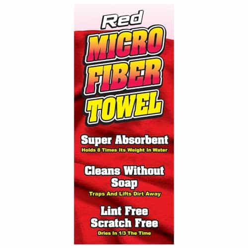 Red Microfiber Towel Overlay