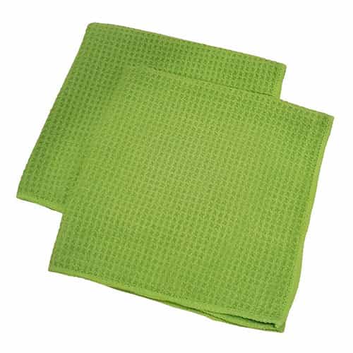 Green Waffle weave Towels