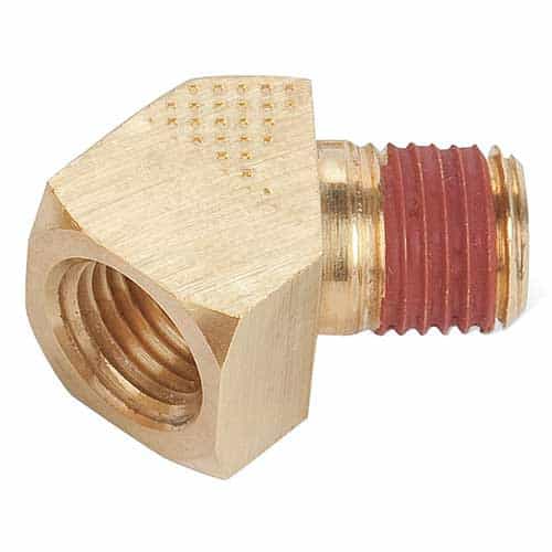 VS2214P-2-2 Parker 45 Degree Brass Fitting - 1/8 Inch FNPT x 1/8 Inch MNPT, 1000 PSI