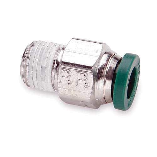 W68PLP-4-4 Parker Push-To-Connect Fitting - 1/4 Inch Tube x 1/4 Inch Male NPTF