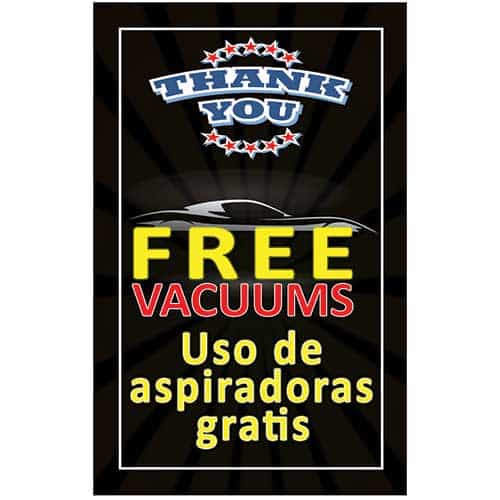 WMS020BL Bilingual Free Vacuum Sign