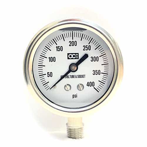 OCI Instruments 3534L 400L Liquid-Filled All Stainless Steel Pressure Gauge