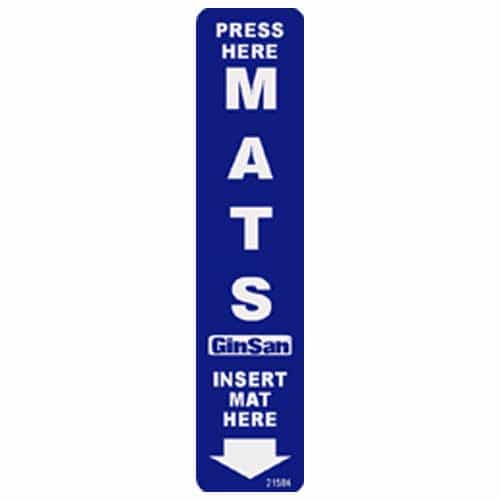 21584 GinSan Mat Clamp Decal 2 Pack - Blue