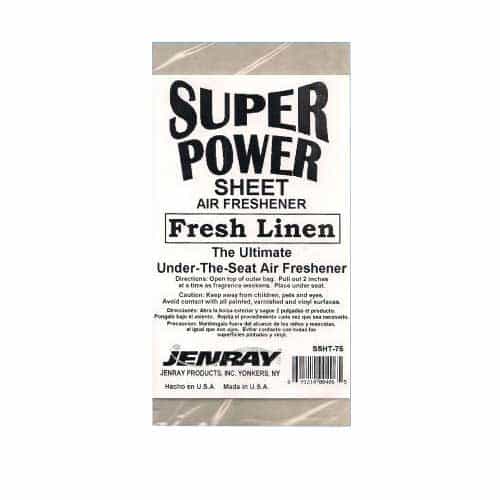 SSHT-75 Jenray Super Power Sheet Under-The-Seat Air Fresheners - Fresh Linen