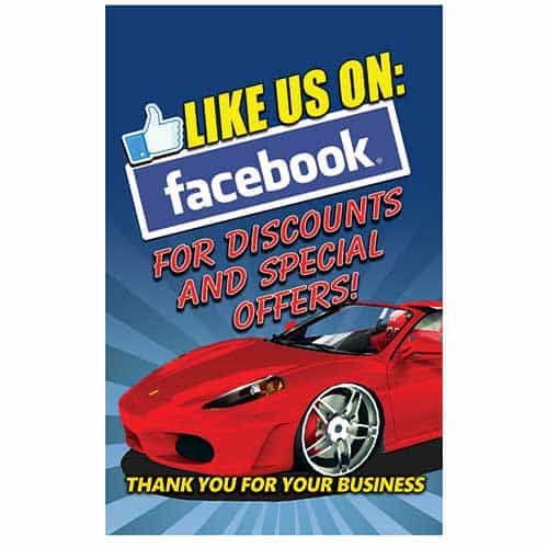 WMS195 Like Us On Facebook Sign