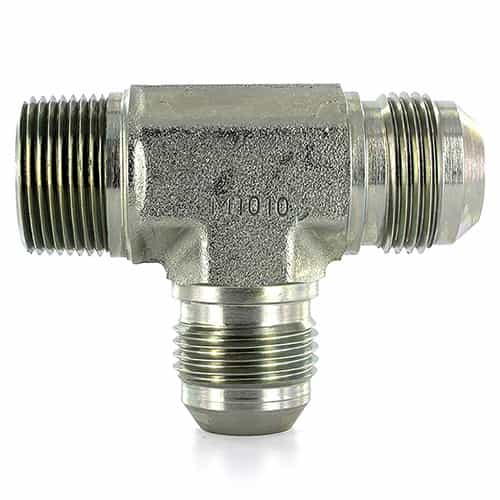 Parker 3/4" Male JIC x 3/4" Male NPT x 3/4" Male JIC Run Tee Triple-Lok Tube Fitting 12RTX-S