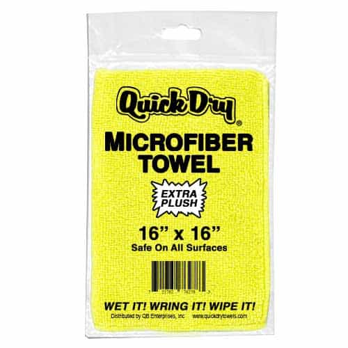 Yellow microfiber towel