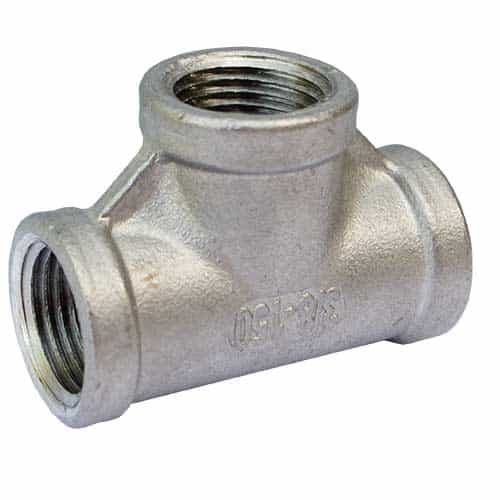 62-252 Stainless Steel Tee - 3/8 Inch F x 3/8 Inch F x 3/8 Inch F