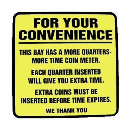 Bay Sign Blk on Yell 12 x 12   For Your Convenienc