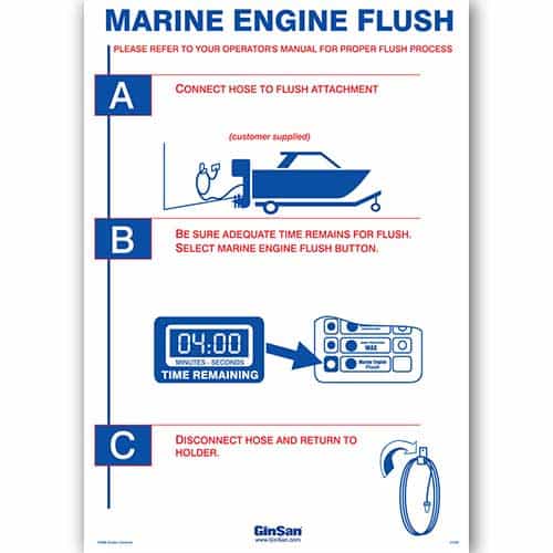2102800 Engine Flush Sign