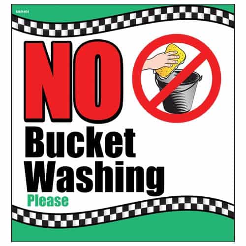 SIKR404 No Bucket Car Washing Sign