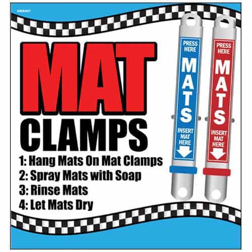 SIKR407 Mat Clamp Instructions Signs