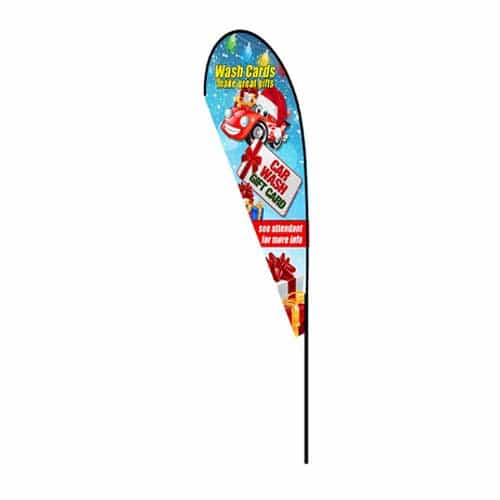 TSS Christmas Teardrop Flag