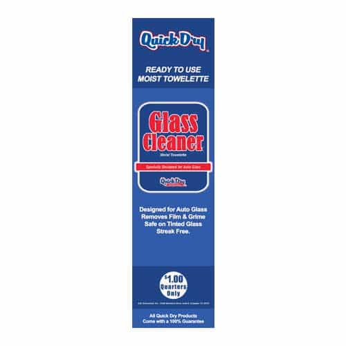 Glass Cleaner Moist Towelettes Single Column Vending Machine Decal