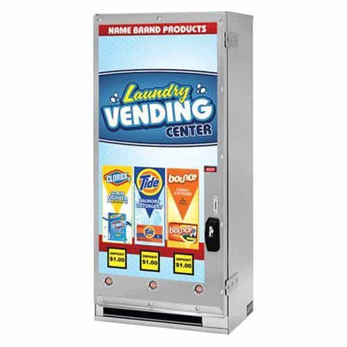 899-LMAX Laurel Metal LaundraMax D Three Column Electronic Drop-shelf Vender with crypto-pay credit card acceptor & MA-850