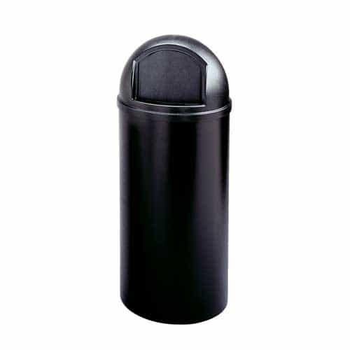 8160-88 Rubbermaid Black Marshal Trash Can 15 Gal