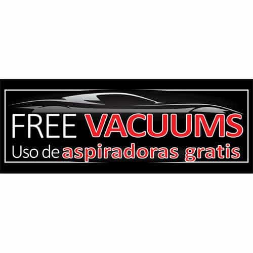Bilingual Free Vacuums Banner