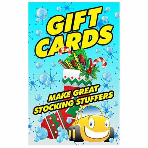 WS190SM TSS Car Wash Gift Card Sign
