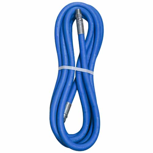 15 Ft. Blue 3/8 In. Single Wirebraid Hose, 3/8 In. MPE x 1/4 In. MPE