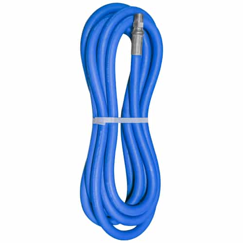 17' Blue 3/8" Single Wirebraid Hose with 3/8" MPE